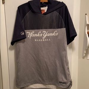 yankees short sleeve hoodie
